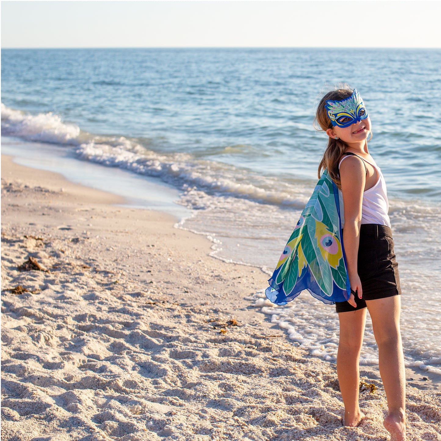 PEACOCK WINGS + MASK in eco-friendly cotton gift bag