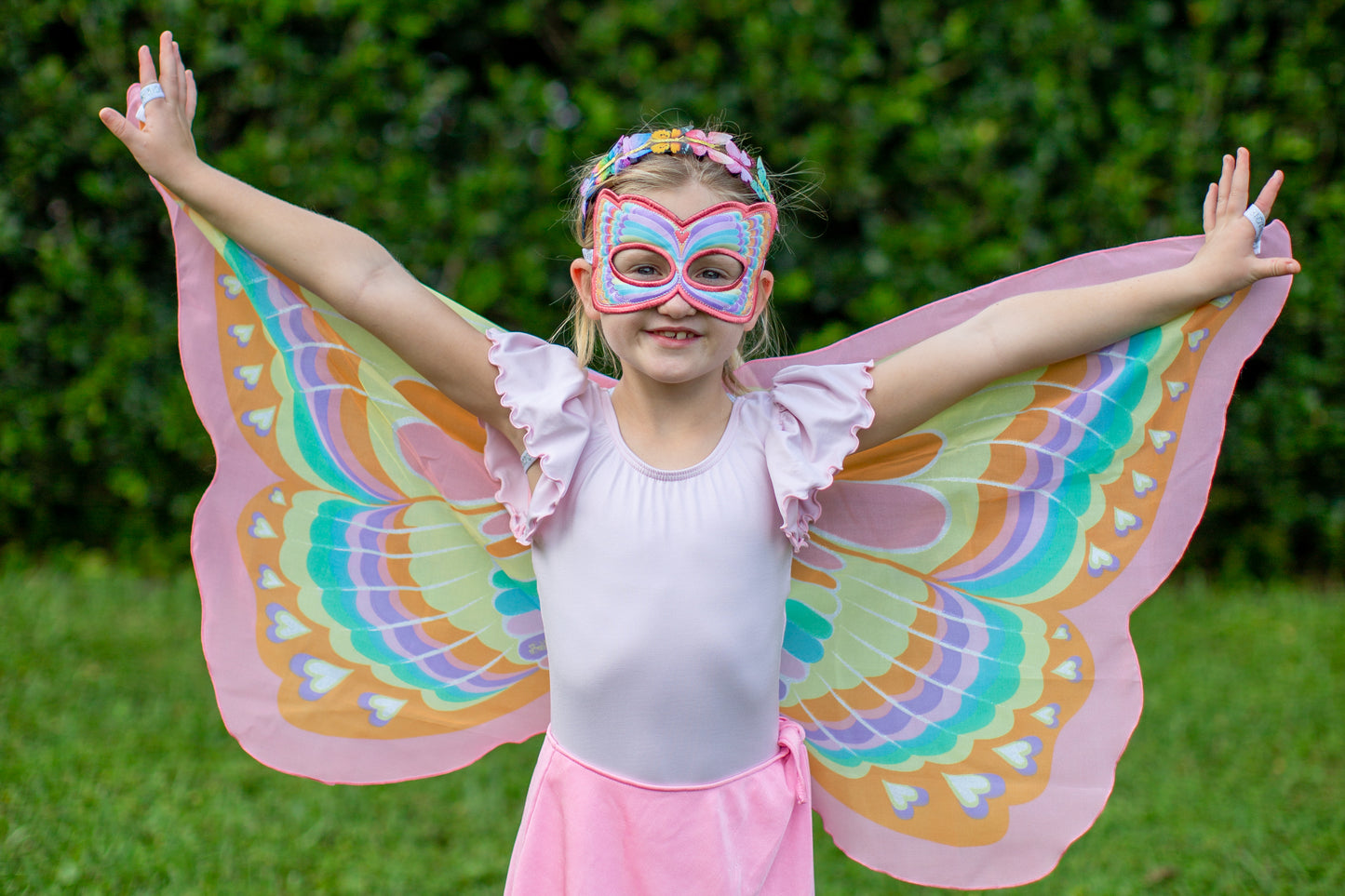 RAINBOW BUTTERFLY WINGS + MASK in eco-friendly cotton gift bag