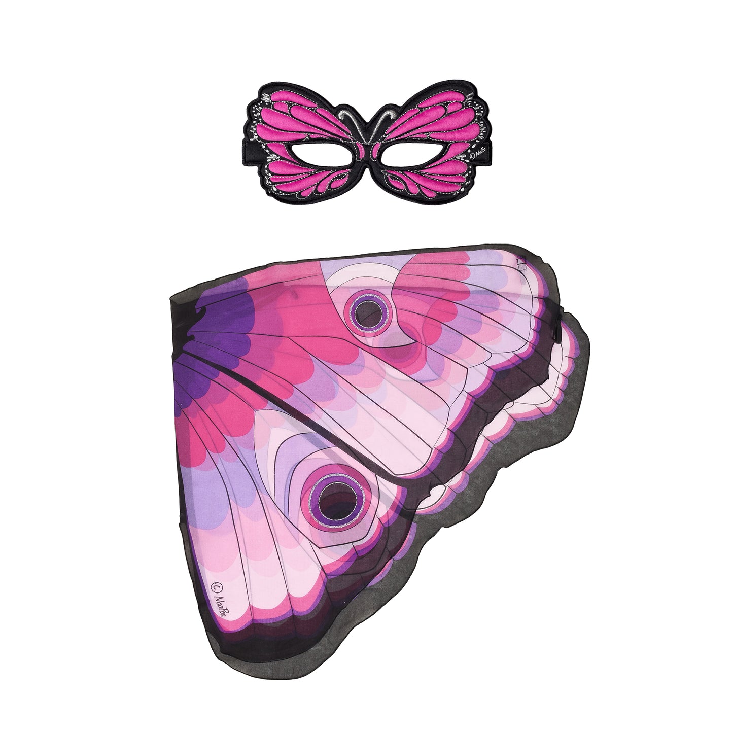 BUTTERFLY W/EYES WINGS + MASK in eco-friendly cotton gift bag