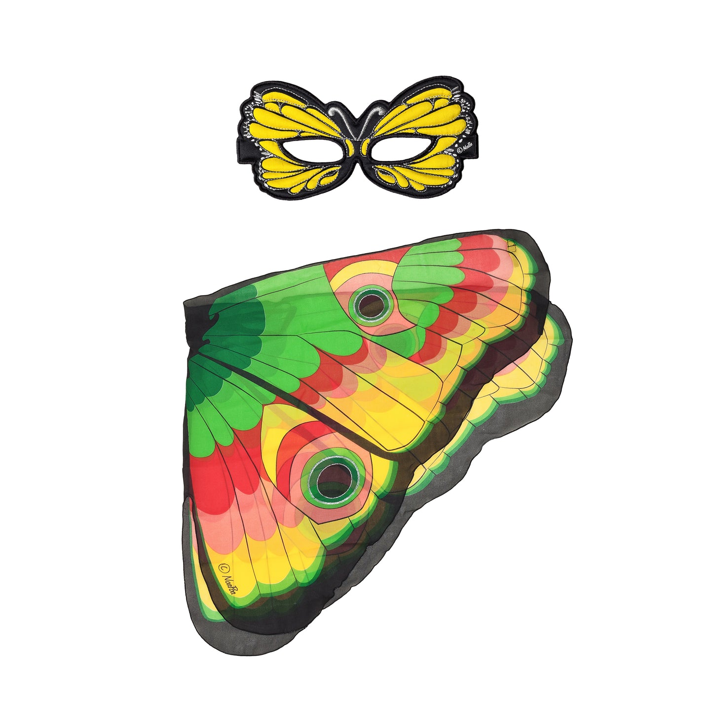 BUTTERFLY W/EYES WINGS + MASK in eco-friendly cotton gift bag