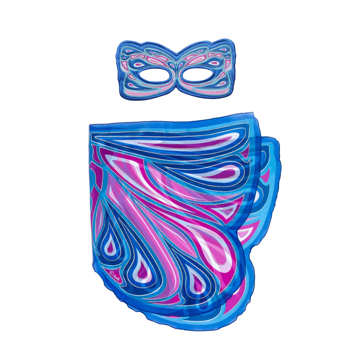 FANCIFUL FAIRY WINGS + MASK in eco-friendly cotton gift bag