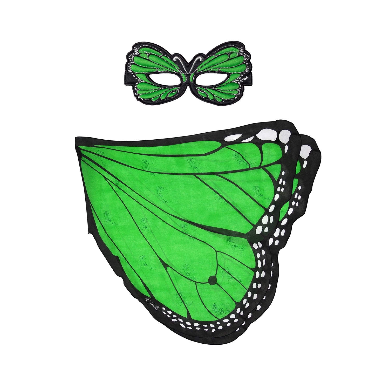 COLORFUL BUTTERFLY WINGS + MASK in eco-friendly cotton gift bag