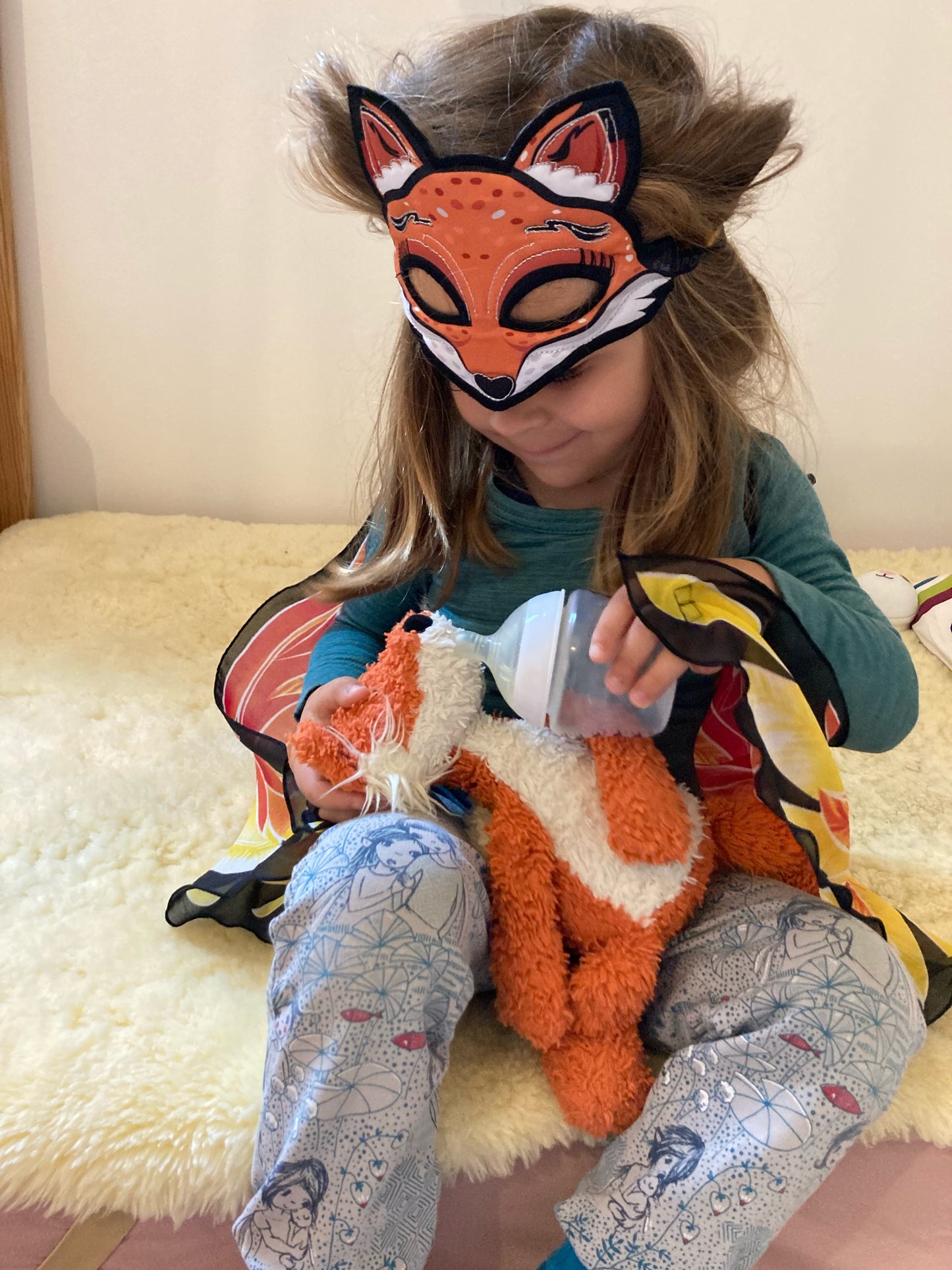 FANCIFUL FABRIC ANIMAL MASK in eco-friendly cotton gift bag