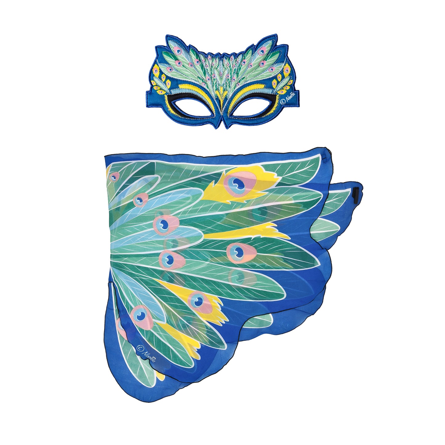 PEACOCK WINGS + MASK in eco-friendly cotton gift bag