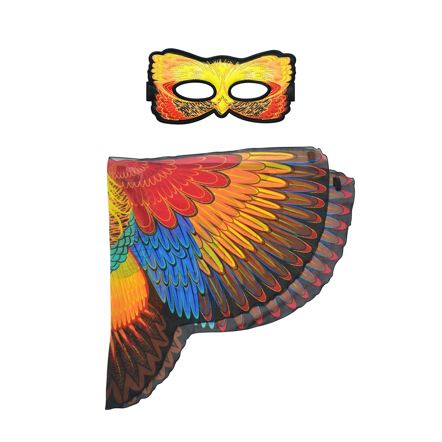 GOLDEN PHEASANT WINGS + MASK in eco-friendly cotton gift bag