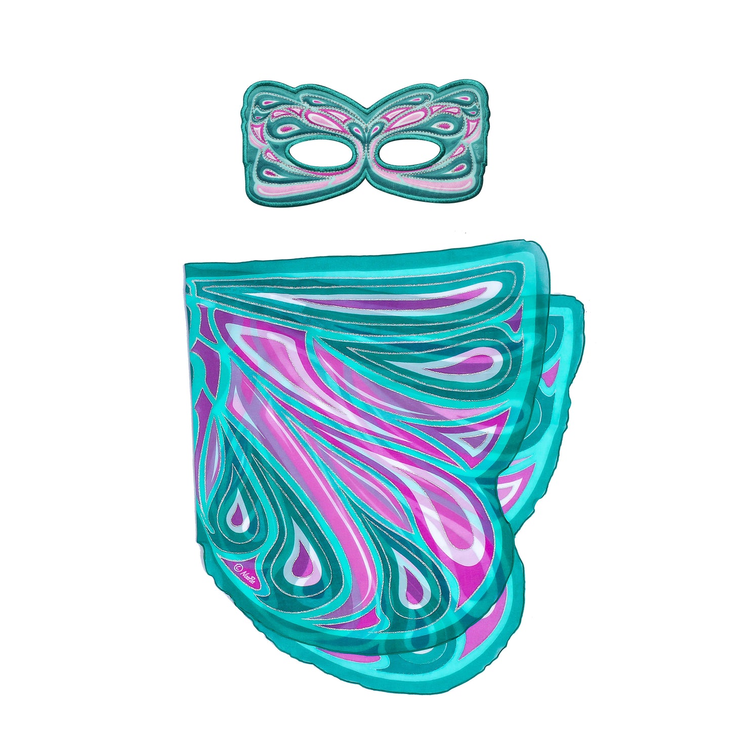 FANCIFUL FAIRY WINGS + MASK in eco-friendly cotton gift bag