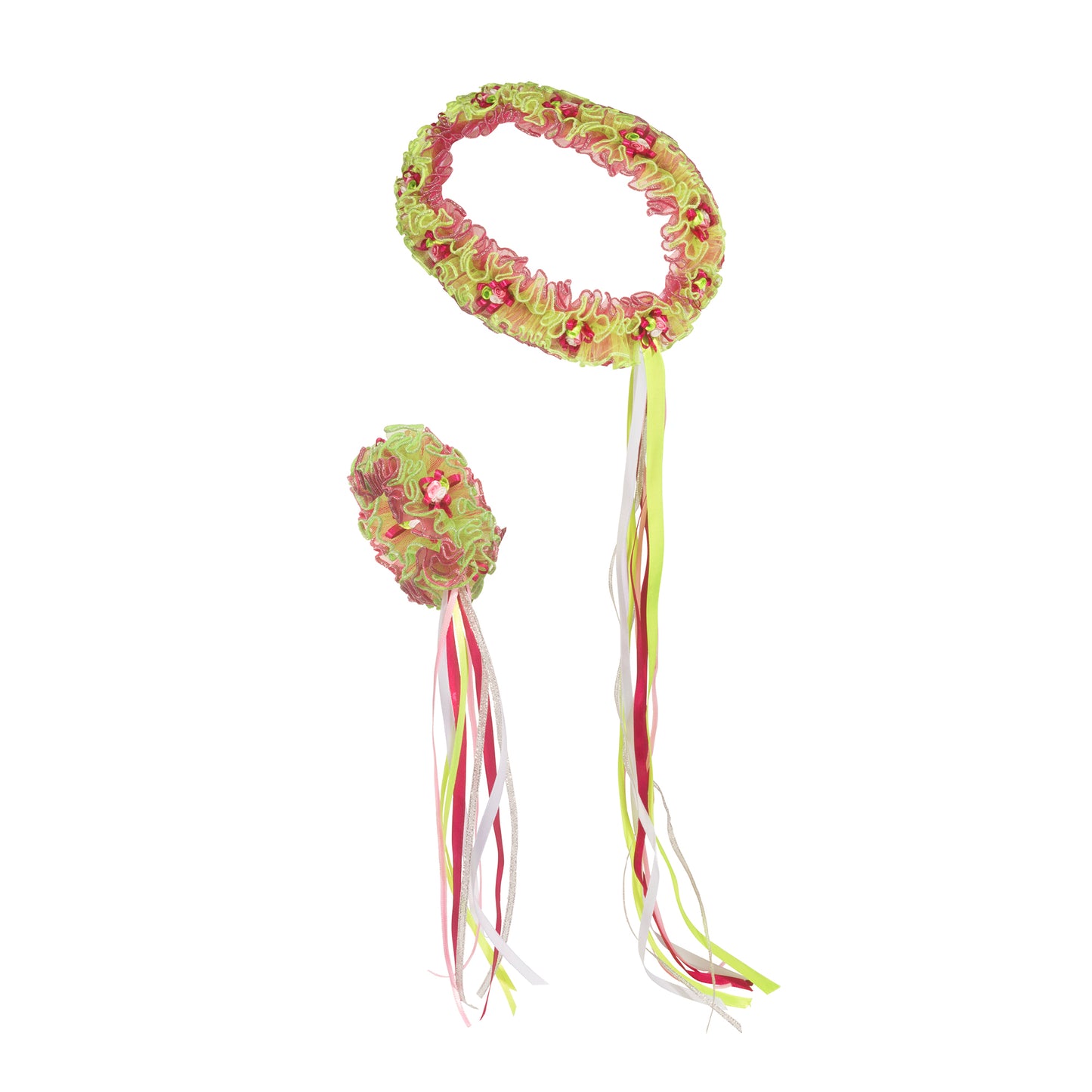 FLOWER WRAP HEADBAND + TWISTER in eco-friendly Dreamy Dress-Ups cotton gift bag