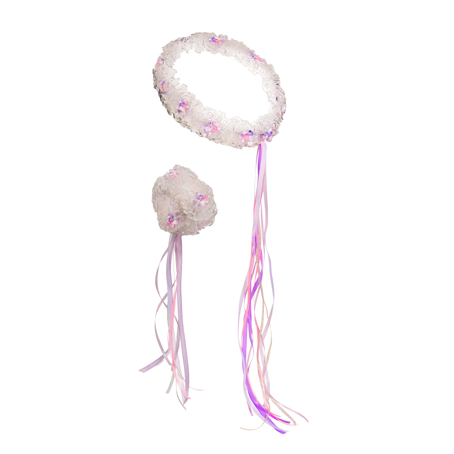 FLOWER WRAP HEADBAND + TWISTER in eco-friendly Dreamy Dress-Ups cotton gift bag