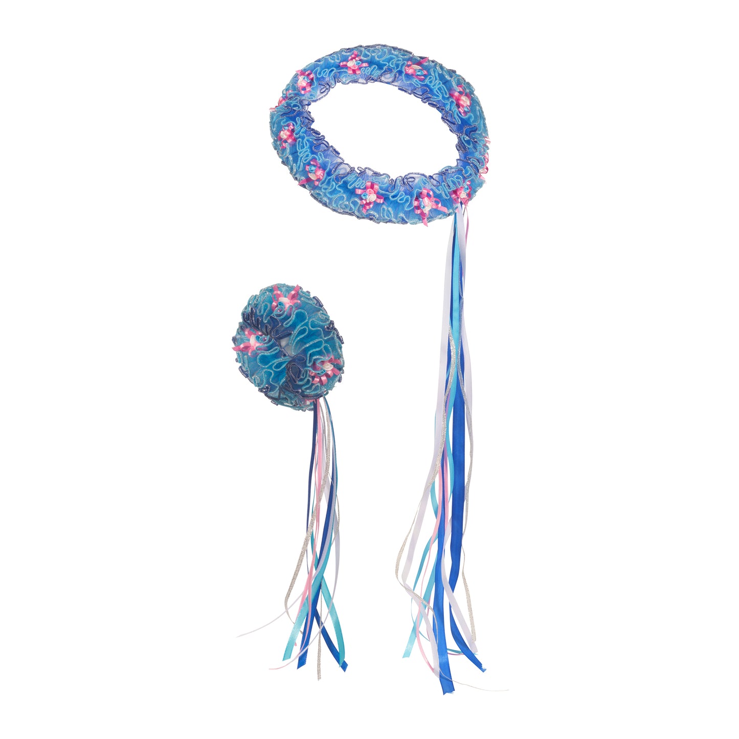 FLOWER WRAP HEADBAND + TWISTER in eco-friendly Dreamy Dress-Ups cotton gift bag